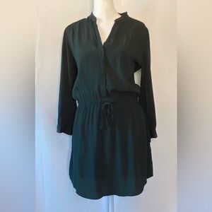 Babaton Women's Dark Green Long Sleeve Mini Dress Small Jewel Tone Corpcore